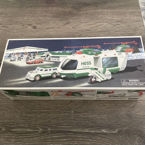 Hess 2001 Helicopter w/Motorcycle & Cruiser New Open Box - Picture 1 of 11
